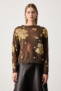iBlues sweter damski z wełną IBLSOLISTA brązowy 2627366202200