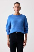 Marella sweter damski z wełną MLLGIUNCO niebieski 2623366322200