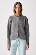 adidas Originals kardigan za žene Chenille sivi LF6545