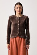 adidas Originals kardigan damski Chenille brązowy LF6544