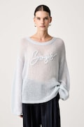 BOSS Orange sweter damski z wełną C_Farazena niebieski 50570093