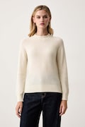 BOSS Orange sweter damski z wełną C_Fesperanasy_1 beżowy 50569878