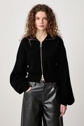 Sportmax Balco kardigan damski z dodatkiem kaszmiru czarny 2622346022600