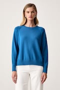 MM by Max Mara sweter damski wełniany MMLVIRGOLA niebieski 2626366138600