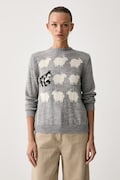 Weekend Max Mara svetr dámský s vlnou WKDNITRA šedý 2625366272600