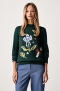 Weekend Max Mara sweter damski z wełną WKDNITRA zielony 2625366272600