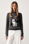 Weekend Max Mara sweter damski z wełną WKDNITRA szary 2625366272600