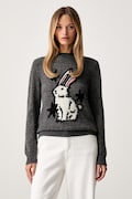 Weekend Max Mara sweter damski z wełną WKDNITRA szary 2625366272600
