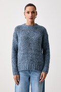 Weekend Max Mara sweter rozpinany damski z wełną WKDHOBBY niebieski 2625366172600