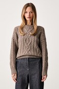 Weekend Max Mara sweter damski wełniany WKDALBEN brązowy 2625366132600