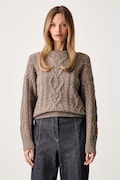 Weekend Max Mara sweter damski wełniany WKDALBEN brązowy 2625366132600