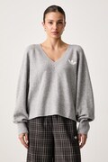 adidas Originals sweter damski Essentials Knit szary IA4446