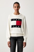 Tommy Jeans sweter damski z wełną beżowy DW0DW23450