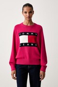 Tommy Jeans sweter damski z wełną różowy DW0DW23450