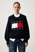 Tommy Jeans sweter damski z wełną granatowy DW0DW23450