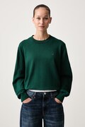Tommy Jeans sweter damski bawełniany zielony DW0DW23360