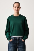 Tommy Jeans sweter damski bawełniany zielony DW0DW23360