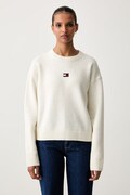 Tommy Jeans sweter damski z dodatkiem wełny beżowy DW0DW23831
