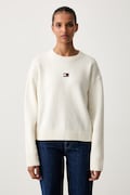 Tommy Jeans sweter damski z dodatkiem wełny beżowy DW0DW23831
