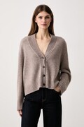 Tommy Hilfiger kardigan damski z wełną brązowy WW0WW52309