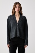 Tommy Hilfiger kardigan damski z wełną szary WW0WW52309