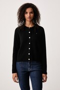 Tommy Hilfiger ζακέτα γυναικεία μάλλινη μαύρη WW0WW51439
