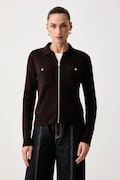 Tommy Hilfiger kardigan damski z bawełną brązowy WW0WW51415