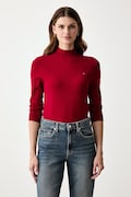 Tommy Hilfiger poludolčevita ženska s pamukom crvena WW0WW51383