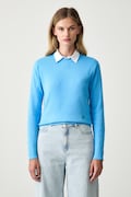 Tommy Hilfiger sweter damski bawełniany niebieski WW0WW52298