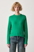 Tommy Hilfiger sweter damski bawełniany zielony WW0WW52298