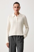 Tommy Hilfiger sweter damski z wełną beżowy WW0WW52222