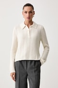 Tommy Hilfiger sweter damski z wełną beżowy WW0WW52222