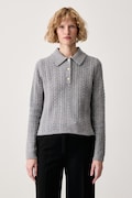 Tommy Hilfiger sweter damski z wełną szary WW0WW52222