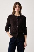 Tommy Hilfiger kardigan damski wełniany brązowy WW0WW52191