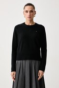 Tommy Hilfiger sweter damski wełniany czarny WW0WW51432