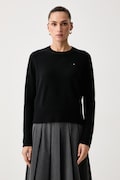 Tommy Hilfiger sweter damski wełniany czarny WW0WW51432