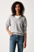 Calvin Klein Jeans sweter damski z wełną szary LV047H371G