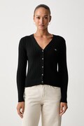 Calvin Klein Jeans kardigan ženski bombažen črn LV047H305G