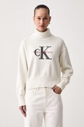 Calvin Klein Jeans golf damski bawełniany biały LV047H329G