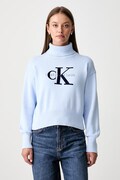 Calvin Klein Jeans cu guler înalt pentru femei din bumbac albastru LV047H329G