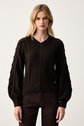 Armani Exchange домашен пуловер дамски с добавена вълна кафяв XW002893 AF25938