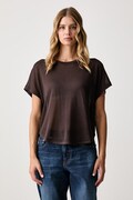 United Colors of Benetton блуза дамска с вискоза кафява 13I8D10H0