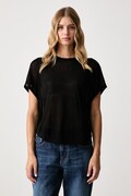 United Colors of Benetton блуза дамска с вискоза черна 13I8D10H0