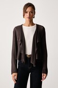 United Colors of Benetton ζακέτα γυναικεία με βισκόζη καφέ 13I8D605O