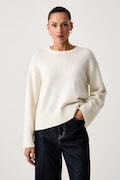 United Colors of Benetton sweter damski z wełną beżowy 1SJWD10HU