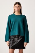 United Colors of Benetton sweter damski z wełną turkusowy 1SJWD10HU