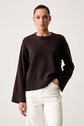 United Colors of Benetton sweter damski z wełną brązowy 1SJWD10HU