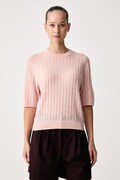United Colors of Benetton sweter z krótkim rękawem damski z wełną różowy 1H02D10HO