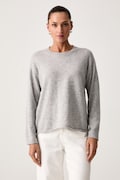 United Colors of Benetton sweter damski wełniany z dodatkiem kaszmiru szary 1I0FD10HQ