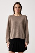 United Colors of Benetton sweter damski wełniany z dodatkiem kaszmiru beżowy 1I0FD10HQ